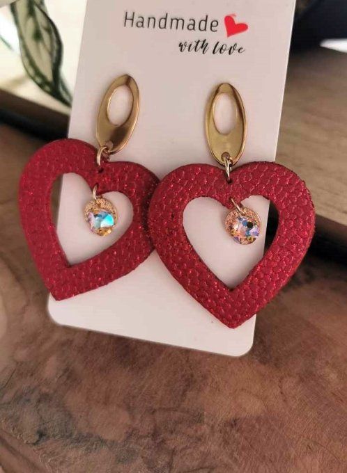 Boucles d'oreilles coeur  Adèle BO23-19