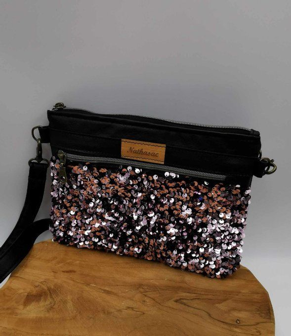 Pochette sequin rose