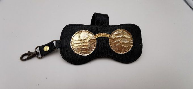 Étuis à lunettes Isa doré craquelé
